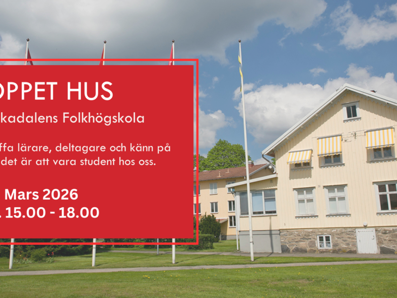 Öppet hus på Viskadalens folkhögskola 2026