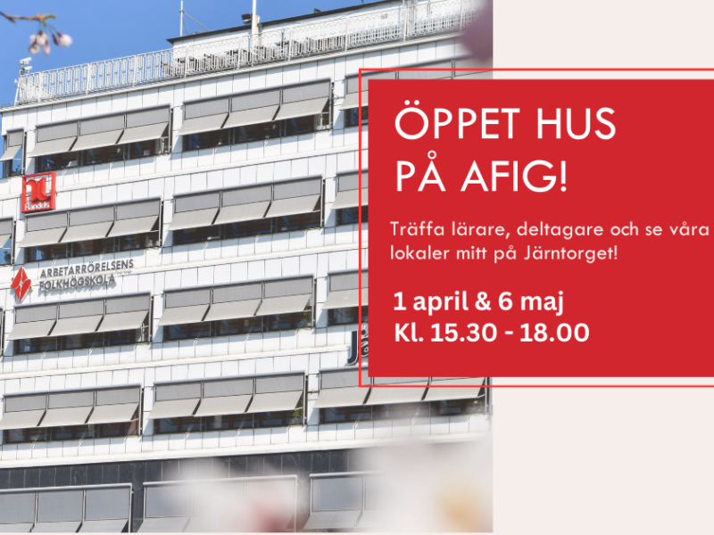 Öppet hus AFIG 2026 (iNLÄGG) (Facebook-inlägg)